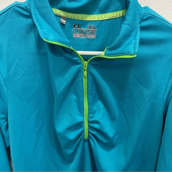Under Armour Blue and Green 1/2 Zip Jacket - Picture 4 of 11
